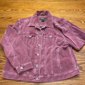 Eddie Bauer Weathered Plum Purple Corduroy Jacket XL